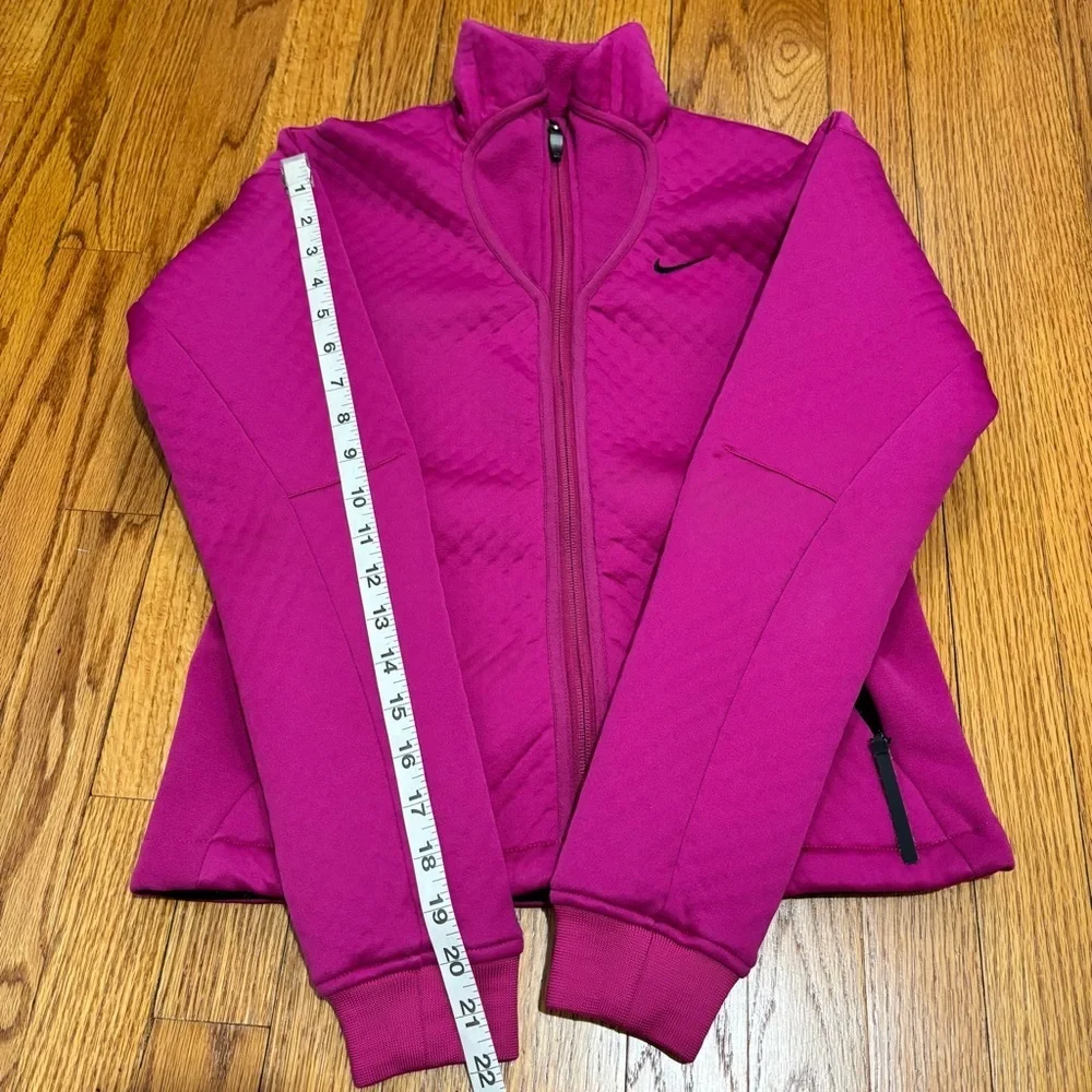 Nike Y2K fuchsia sphere thermal diamond quilted pattern zip up athletic jacket